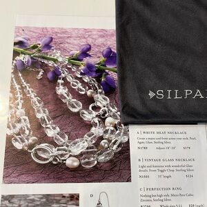 Silpada white heat necklace adjust 18 to 20 inches and 1789